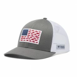 Columbia PHG Mesh Snap Back Fish Flag Ball Cap Titanium - 1837001049 - Hats