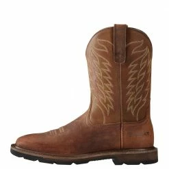Ariat Men's Groundbreaker Wide Square Toe Brown - 10020059 - Men's Boots -Clothing & Shoes Sales 848fe813c8a0213681a1e8166a6fbade3b891da2 10020059 side