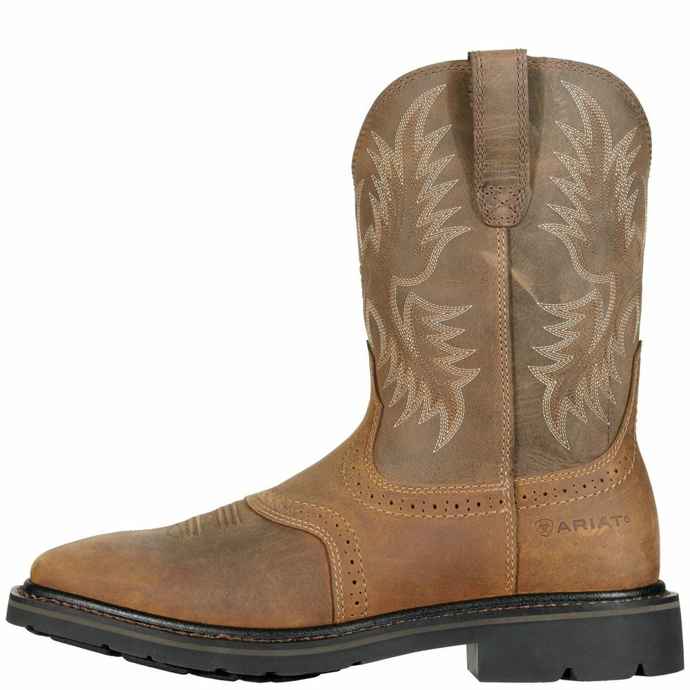 Ariat Men's Sierra Wide Square Toe Aged Bark Steel Toe - 10010134 - Men's Boots 6 Ariat Men's Sierra Wide Square Toe Aged Bark Steel Toe - 10010134 - Men's Boots - Image 4