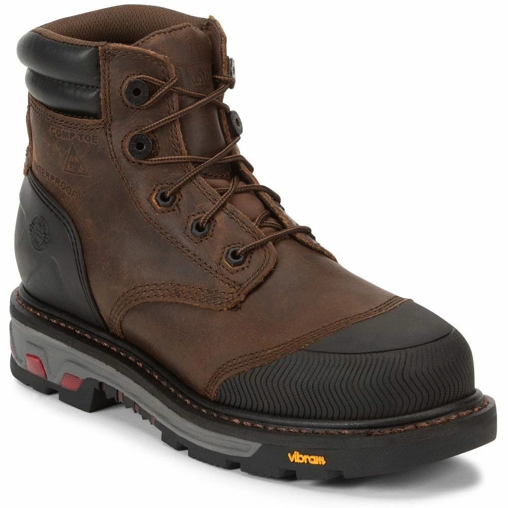 Justin Men's Warhawk 6 Inch Waterproof Composite Toe Work Boot - WK251 - Men's Work & Safety Shoes 3 Justin Men's Warhawk 6 Inch Waterproof Composite Toe Work Boot - WK251 - Men's Work & Safety Shoes