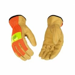 Kinco Hi-Vis Orange Mesh Back & Grain Pigskin Palm Gloves - 909 -Clothing & Shoes Sales 88fa9760274956ab38e0b9281dbde16534f36567 909 Orange Mesh Back
