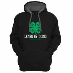 4-H Learn By Doing Men's Long Sleeve Fleece Hoodie - 4HH-06 - Hooded Sweatshirts