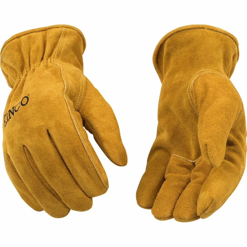 Kinco Men's Lined Premium Suede Cowhide Driver Gloves Tan - 50RL-XL 3 Kinco Men's Lined Premium Suede Cowhide Driver Gloves Tan - 50RL-XL