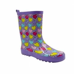 CHATTIES Youth Girl's Lilac Hearts Rainboots - RBG42985 - Girls' Shoes