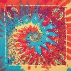 Artex Tie Dye Paisley Bandana 8B164 - Apparel Accessories