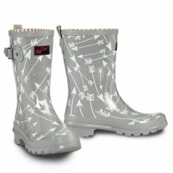 Emerson Ladies Roundtoe Rainboots Grey - Women's Boots