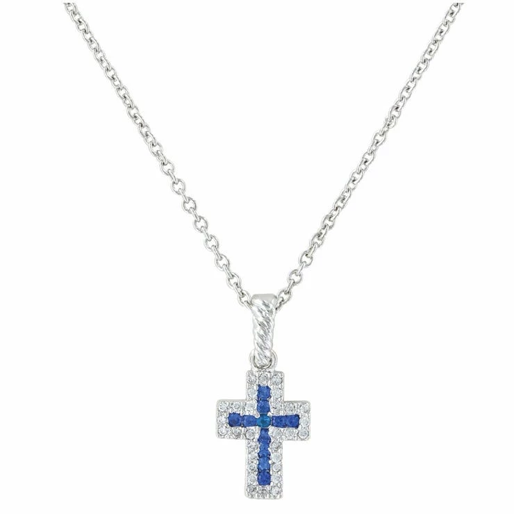 Montana Silversmiths Montana Silversmith Blue Cubic Zirconia Cross Necklace NC3066 - Jewelry 3 Montana Silversmiths Montana Silversmith Blue Cubic Zirconia Cross Necklace NC3066 - Jewelry