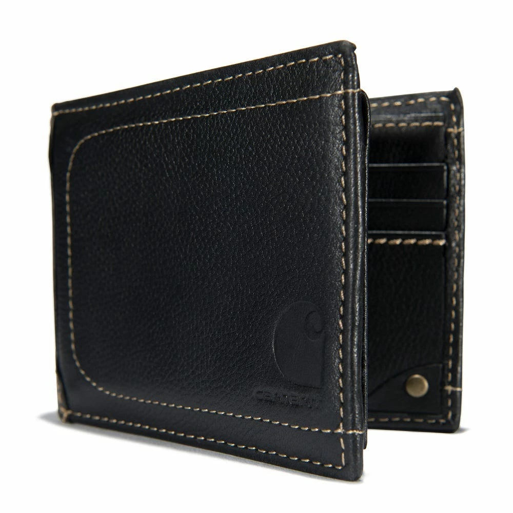 Carhartt Men's Milled Pebble Leather Passcase Wallet Black - B0000210001 - Men's Wallets 6 Carhartt Men's Milled Pebble Leather Passcase Wallet Black - B0000210001 - Men's Wallets - Image 4