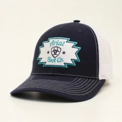 Ariat Men's Richardson 112 with Center Aztec Logo Patch and Mesh Back Cap - A300011803 - Hats