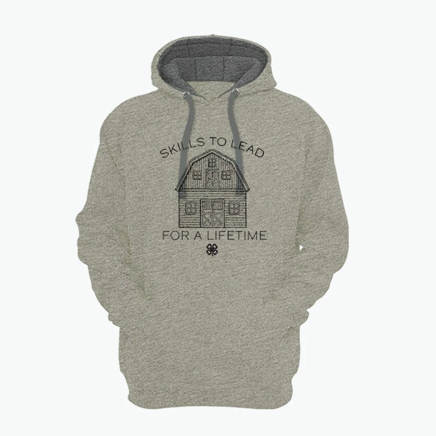 Pivotal Skills To Lead Barn Long Sleeve Men's Hoodie Oatmeal - 4HH-15 - Hooded Sweatshirts 3 Pivotal Skills To Lead Barn Long Sleeve Men's Hoodie Oatmeal - 4HH-15 - Hooded Sweatshirts