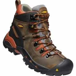 Keen Utility Men's Pittsburgh Waterproof 6 Inch Soft Toe Work Boot Brown Bombay - 1009709 - Men's Work & Safety Shoes