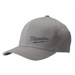 Milwaukee® Flexfit® Fitted Hat, Gray - 504G-LXL - Hats