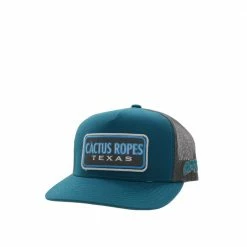 Hooey Men's Cactus Ropes CR78 Blue/Grey 5-Panel Trucker Hat, One Size - CR078 - Hats