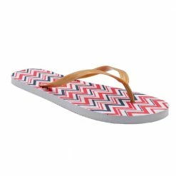 Gina Group Women's Flip Flop Sandal Red White & Blue - EVW41102 - Thong Sandals Women's