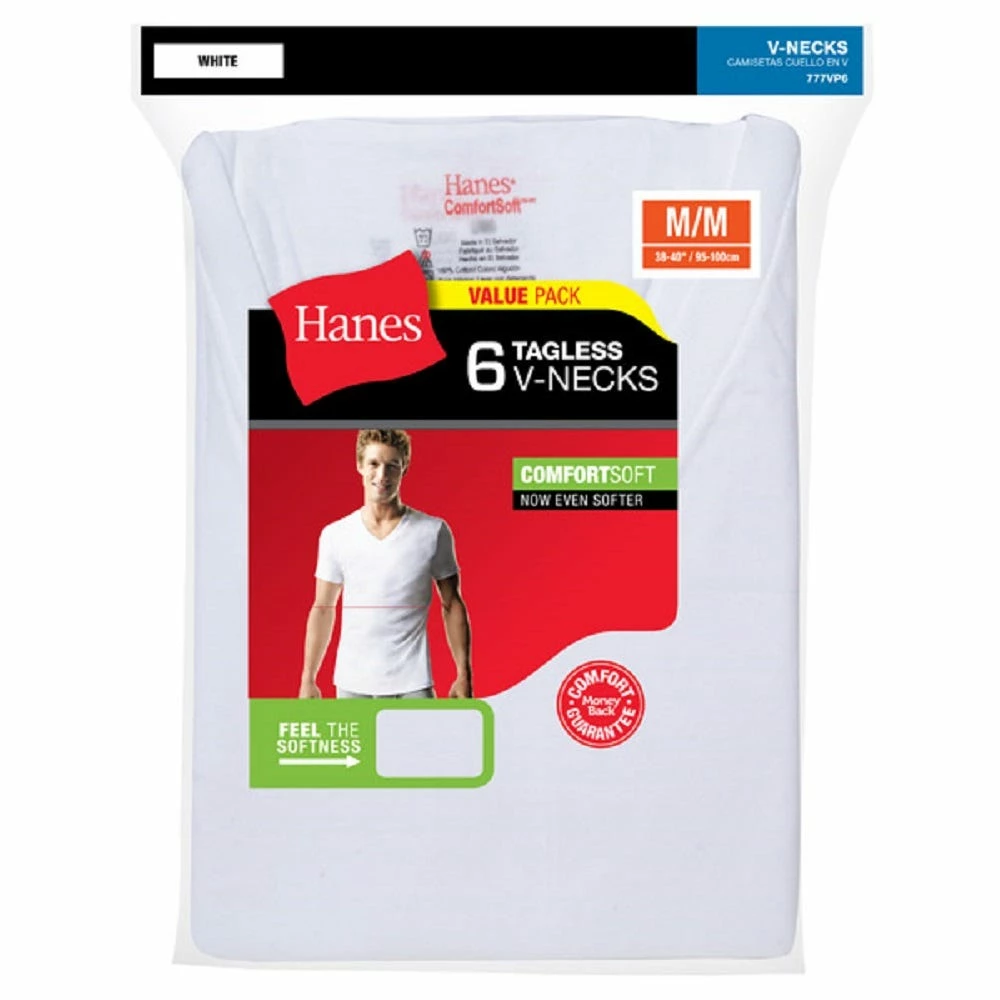 Hanes Men's FreshIQ® ComfortSoft® V-Neck Undershirt 6-Pack - 777VP6 - Shirts Underwear 3 Hanes Men's FreshIQ® ComfortSoft® V-Neck Undershirt 6-Pack - 777VP6 - Shirts Underwear