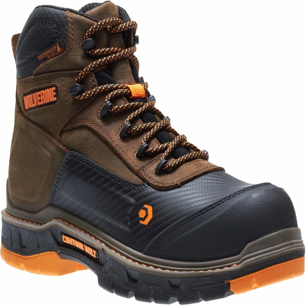 Wolverine Men's Overpass Mid CarbonMAX Boot Brown - W10717 - Men's Work & Safety Shoes 3 Wolverine Men's Overpass Mid CarbonMAX Boot Brown - W10717 - Men's Work & Safety Shoes