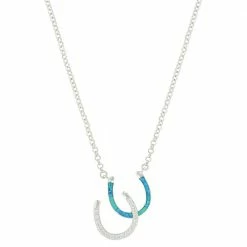 Montana Silversmiths Montana Silversmith Tilted Double Opal Cubic Zirconia Horseshoe Necklace with 19" Chain - NC3977 - Jewelry -Clothing & Shoes Sales abd9bc2f801285e6a414bb2347ac178d49467cdd 17539934 17539934 image nc3977