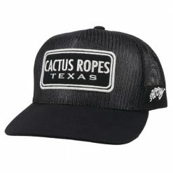 Cactus Men's Cactus Ropes Trucker Cap Black - CR075 - Hats