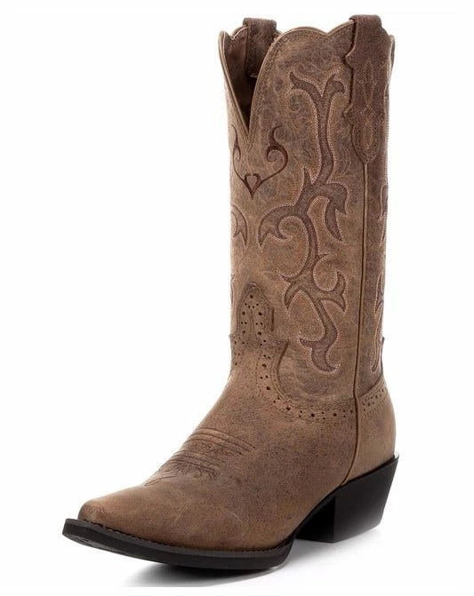 Justin Women's Tan Puma 12 Inch Cowhide Stampede Western Boot - L2561 - Women's Western Boots - Image 6