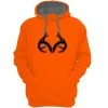 RK RealTree Men's Long Sleeve Fleece Hoodie Blaze Orange - RTH-3086 - Hooded Sweatshirts