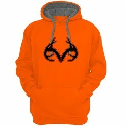 RK RealTree Men's Long Sleeve Fleece Hoodie Blaze Orange - RTH-3086 - Hooded Sweatshirts