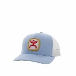 Hooey Men's Zeneith Blue/White 6-Panel Trucker Hat, One Size - 2224T-BLWH - Hats