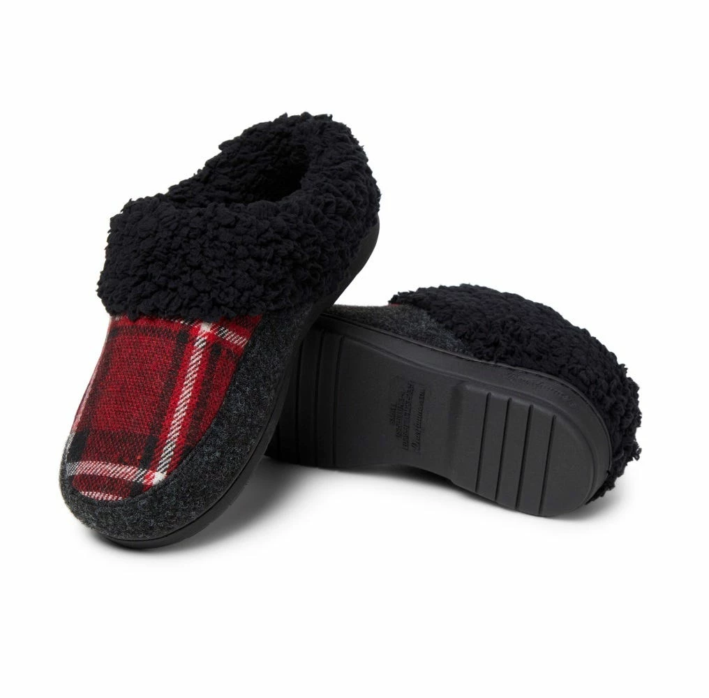 Dearfoams Women's Elaine Plaid Moc Toe Clog, Black Plaid - 40690 - Women's Slippers 3 Dearfoams Women's Elaine Plaid Moc Toe Clog, Black Plaid - 40690 - Women's Slippers