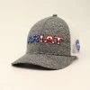 Ariat Mens Heather Grey Flex Fit 110 Cap With Red, White & Blue Ariat Shield Embroidery Logo A300009406 - Hats & Caps