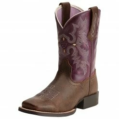Ariat Youth Tombstone Vintage Bomber/Plum 10015390 - Kid's Western Boots