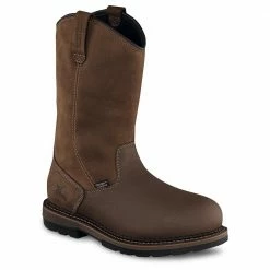 Irish Setter Ramsey 2.0 Men's 11 Inch Waterproof Leather Pull-On Boot with Safety Toe Brown - 83952 - Men's Boots
