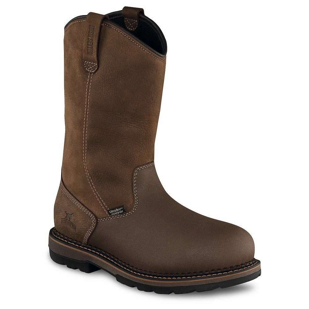 Irish Setter Ramsey 2.0 Men's 11 Inch Waterproof Leather Pull-On Boot with Safety Toe Brown - 83952 - Men's Boots 3 Irish Setter Ramsey 2.0 Men's 11 Inch Waterproof Leather Pull-On Boot with Safety Toe Brown - 83952 - Men's Boots