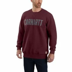 Carhartt Men's Block Logo Crewneck Sweat Shirt - 103853 - Carhartt Sweatshirts
