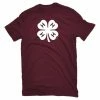 RK Men's 4-H Clover Short Sleeve T-Shirt Maroon - 4HP-18-MRN - Graphic T-Shirt -Clothing & Shoes Sales bdbe932bb8581802534714fdf14685a5dc40801b 4HP 18 MRN 1