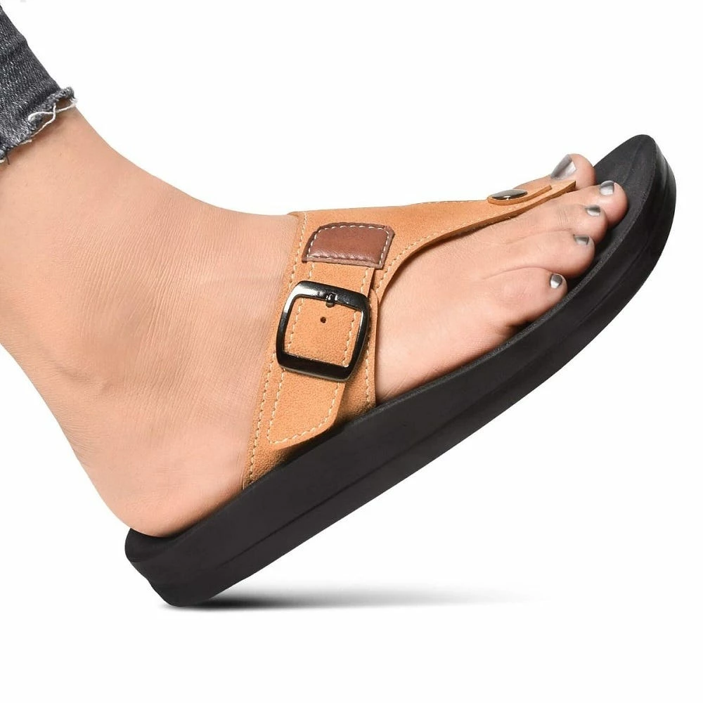 Aerothotic Women's Trench Thong Sandals Tan - L0606 ND-TAN - Thong Sandals Women's 3 Aerothotic Women's Trench Thong Sandals Tan - L0606 ND-TAN - Thong Sandals Women's