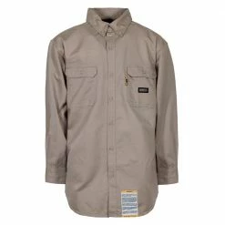 Berne Men's Flame-Resistant Button Down Workshirt FRSH10 - Men's Jackets & Outerwear -Clothing & Shoes Sales berne men s flame resistant button down workshirt frsh10 1