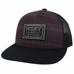 Hooey Men's Doc Trucker Cap Black - 2102T-RDBK - Hats