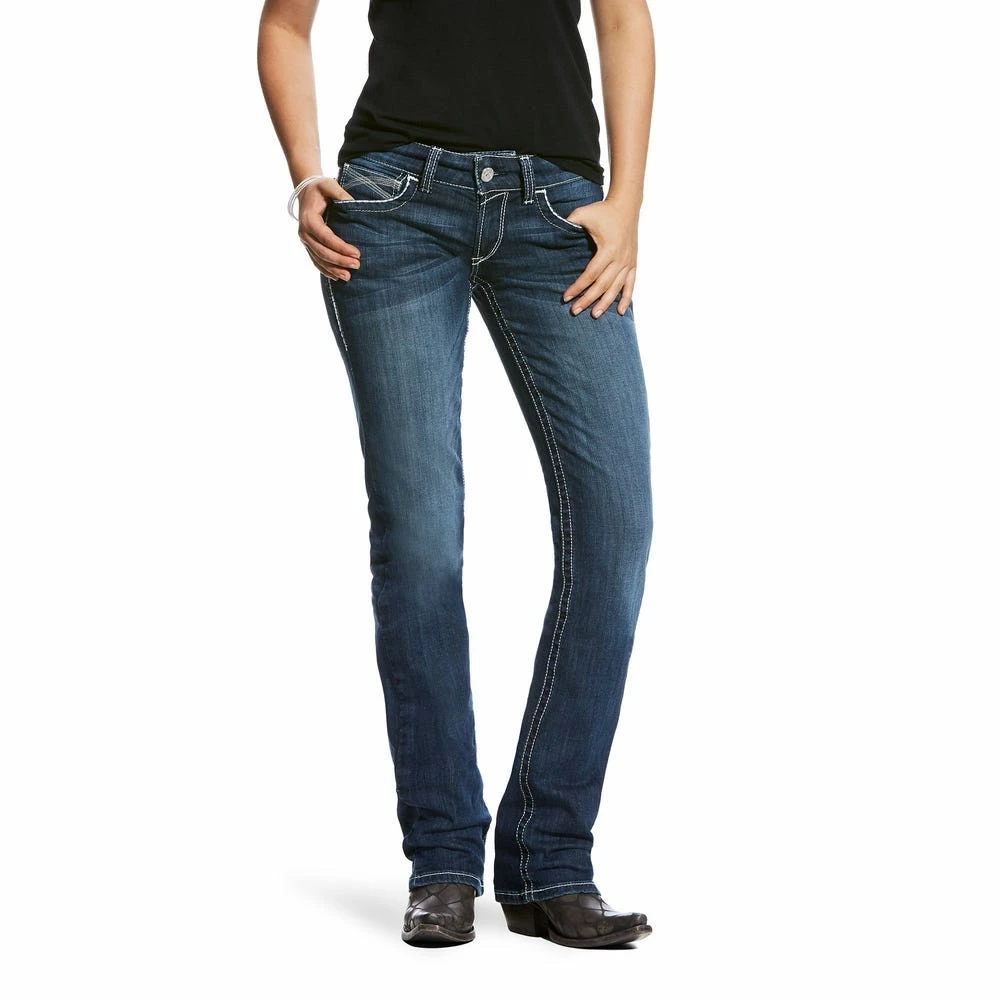 Ariat Women's REAL Mid-Rise Straight Ivy Dresden Jean - 10024300 - PLUS Jeans 3 Ariat Women's REAL Mid-Rise Straight Ivy Dresden Jean - 10024300 - PLUS Jeans