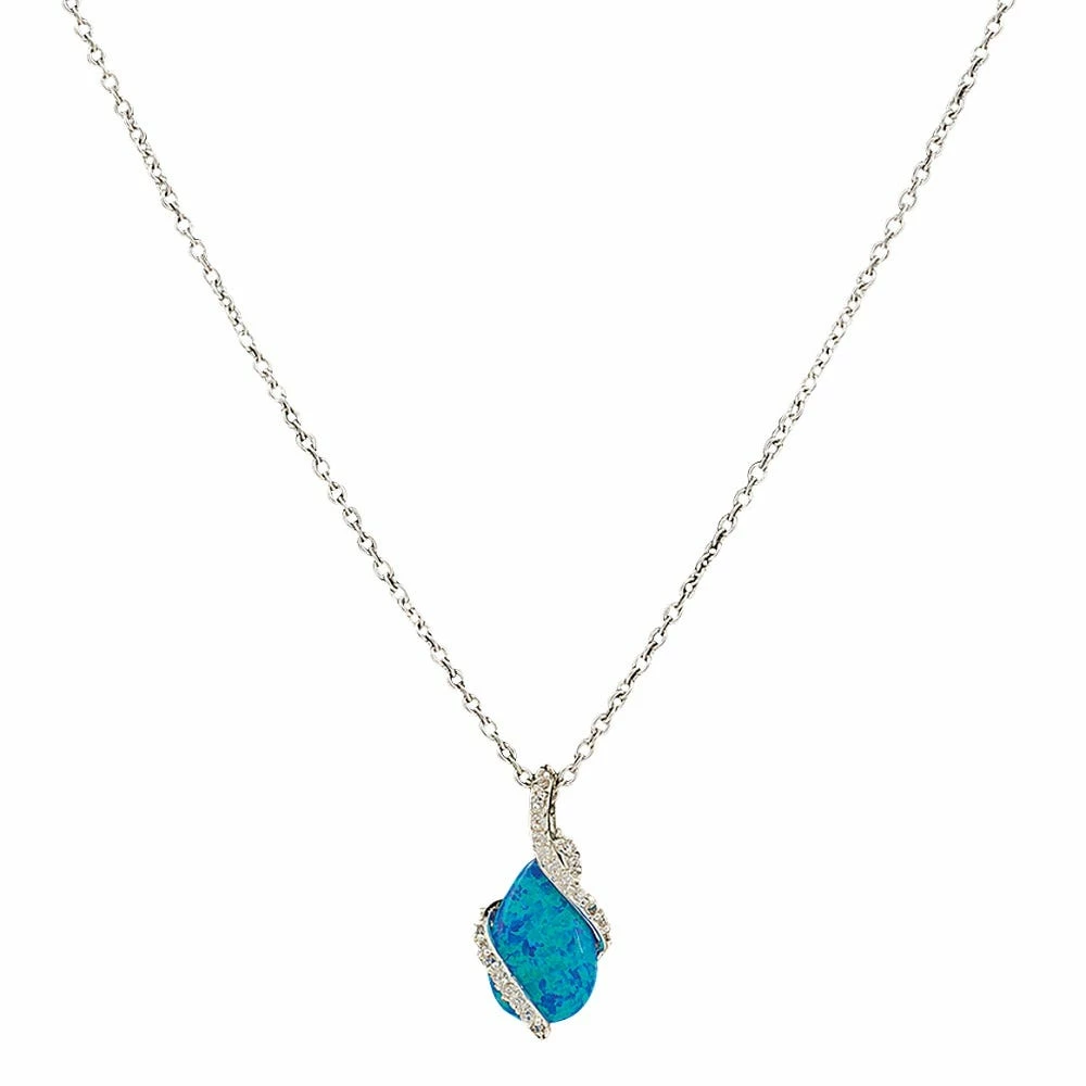 Montana Silversmiths Montana Silversmith Cubic Zirconia Wrapped Opal Necklace NC2725 - Jewelry 3 Montana Silversmiths Montana Silversmith Cubic Zirconia Wrapped Opal Necklace NC2725 - Jewelry