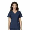 WonderWink Women's Stylized V-neck Top Scrub Navy - 6155NAVY -Clothing & Shoes Sales cdff48ae03cd44e71f26a390b3f5dd618a9f428e 6155NAVY