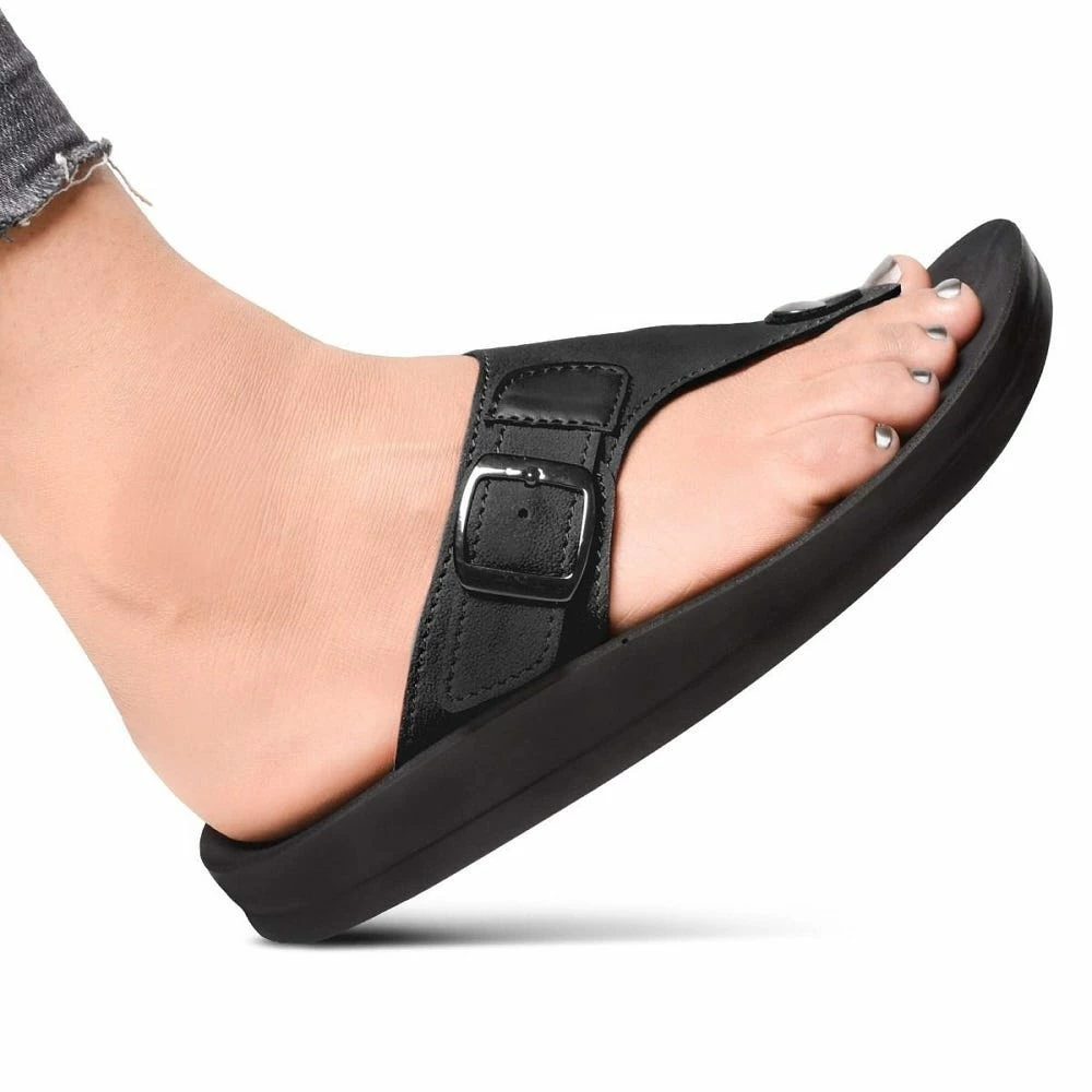 Aerothotic Women's Trench Thong Sandals Black - L0606 ND-BLK - Thong Sandals Women's 3 Aerothotic Women's Trench Thong Sandals Black - L0606 ND-BLK - Thong Sandals Women's