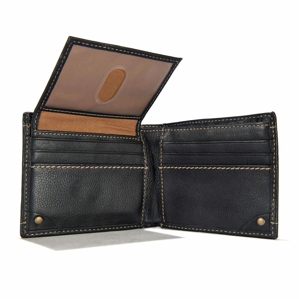 Carhartt Men's Milled Pebble Leather Passcase Wallet Black - B0000210001 - Men's Wallets 4 Carhartt Men's Milled Pebble Leather Passcase Wallet Black - B0000210001 - Men's Wallets - Image 2