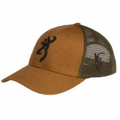 Browning Men's Cap - Tradition - Loden Green Mesh Back With Rust/Brown Colored Front - Hats