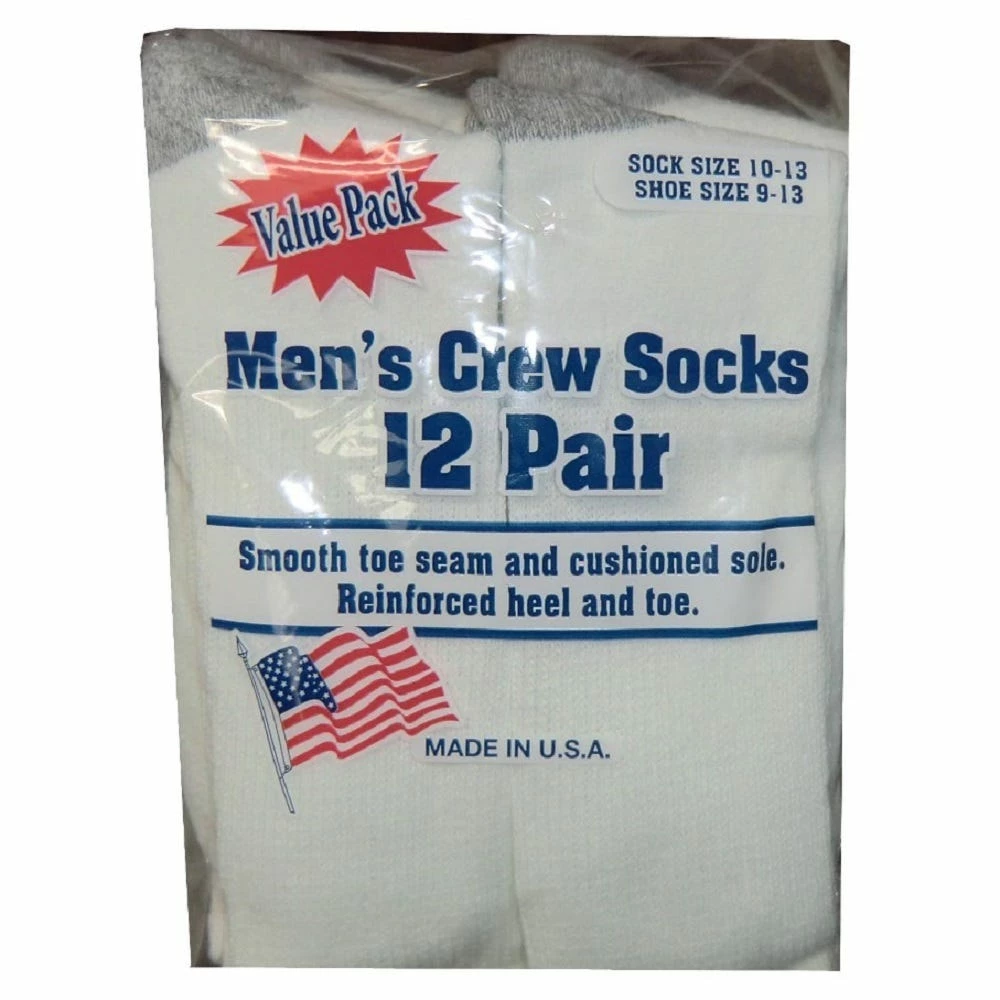 Carolina Hosiery Men's Socks 12 Pack White Large - 9093-W-L 3 Carolina Hosiery Men's Socks 12 Pack White Large - 9093-W-L