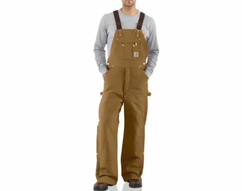 Carhartt Men's Carhartt Brown Quilt Lined Zip To Thigh Bib Overall R41-BRN - Overalls 3 Carhartt Men's Carhartt Brown Quilt Lined Zip To Thigh Bib Overall R41-BRN - Overalls