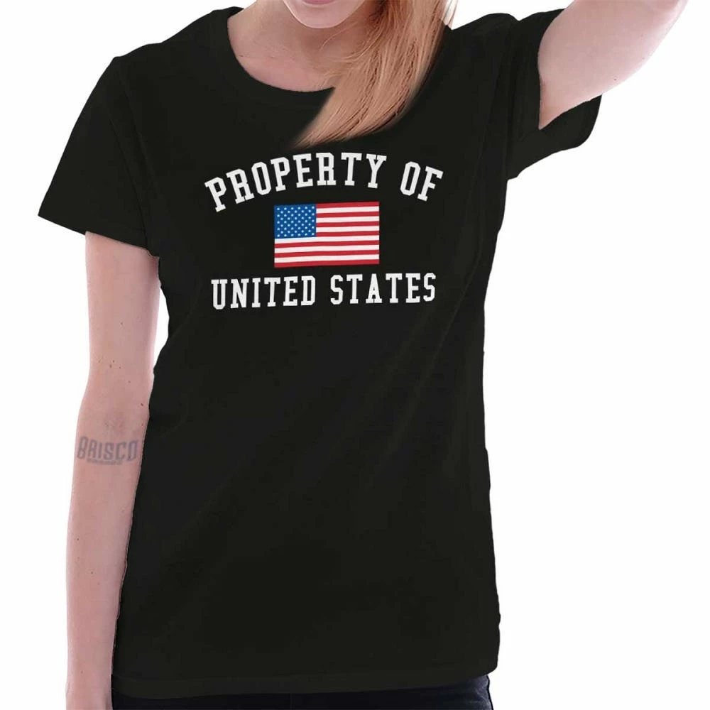 Brisco Apparel Property United States America USA Shirt Flag Ladies T-Shirt - 20A995000LBLK - T-Shirts 3 Brisco Apparel Property United States America USA Shirt Flag Ladies T-Shirt - 20A995000LBLK - T-Shirts