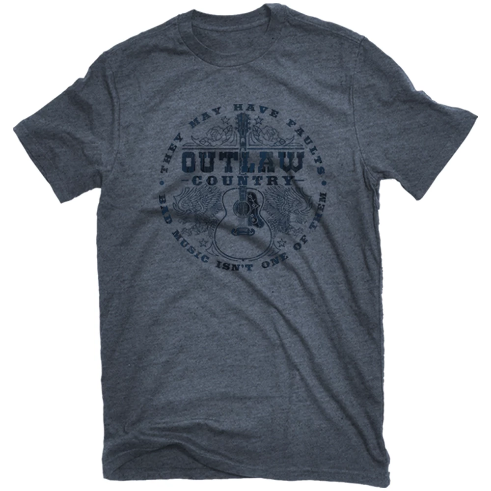 RK Outlaw Soul Men's They May Have Faults Short Sleeve T-Shirt Denim Heather - OSP-40 - T-Shirts 3 RK Outlaw Soul Men's They May Have Faults Short Sleeve T-Shirt Denim Heather - OSP-40 - T-Shirts