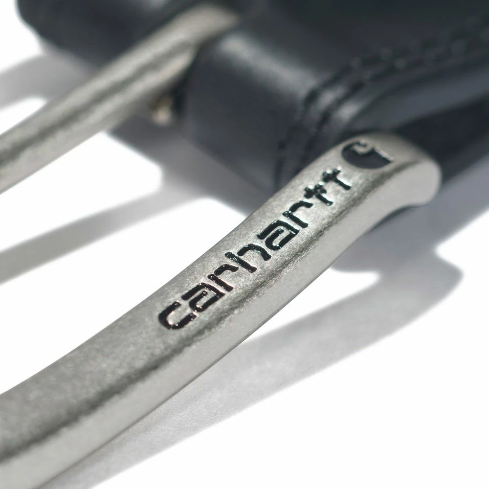 Carhartt Men's Hamilton Leather Engraved Buckle Belt Black with Nickel Roller Finish - A0005503001 - Belts 5 Carhartt Men's Hamilton Leather Engraved Buckle Belt Black with Nickel Roller Finish - A0005503001 - Belts - Image 3