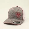 Ariat Men's Flex Fit 110 Offset Shield Cap Burgundy - 1504909 - Hats & Caps