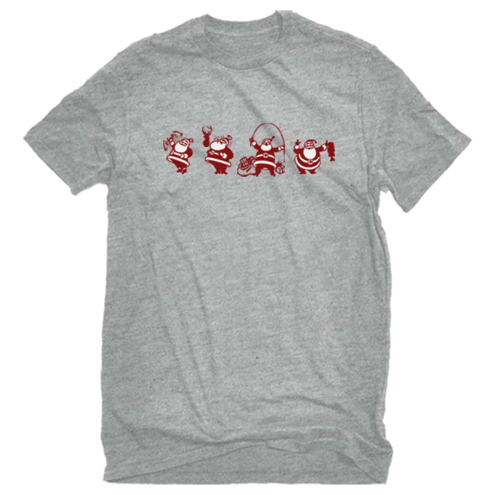 RK Holiday Men's Santa Loves Outdoors Short Sleeve T-Shirt Athletic Heather - HLP-56 - T-Shirts 3 RK Holiday Men's Santa Loves Outdoors Short Sleeve T-Shirt Athletic Heather - HLP-56 - T-Shirts