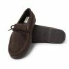 Dearfoams Men's Richard Felted Wool Tie Moc, Brown - 40695 - Men's Shoes